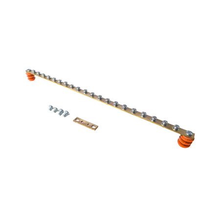 Serveredge Horizontal Grounding Bar | High Conductivity Copper | Corrosion Resistant | Multiple Grounding Terminals | by SERVEREDGE