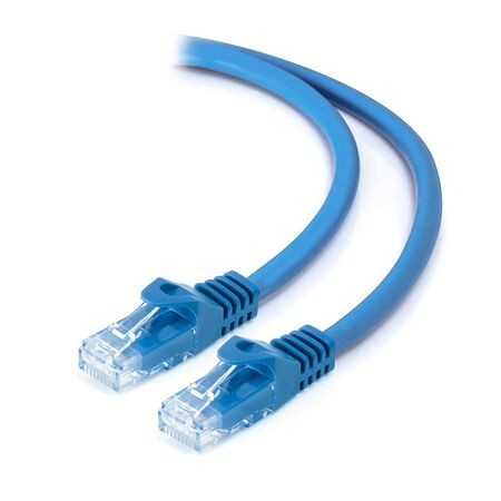 CAT6 Network Cable 0.3m Blue | 50-Micron Gold-Plated Connectors | Snagless Design | by SERVEREDGE