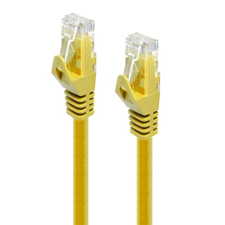 CAT6 Network Cable 2m Yellow | 50-Micron Gold-Plated Connectors | Snagless Design | by SERVEREDGE