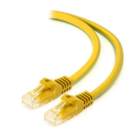 CAT6 Network Cable 20m | Yellow | 50-Micron Gold-Plated Connectors | Snagless Design | by SERVEREDGE