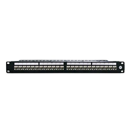 24 Port Shielded Cat6A 10 Gigabit Patch Panel | Metal Housing | EMI Reduction | by SERVEREDGE