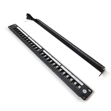 24 Port Shielded Cat6A 10 Gigabit Patch Panel | Metal Housing | EMI Reduction | by SERVEREDGE