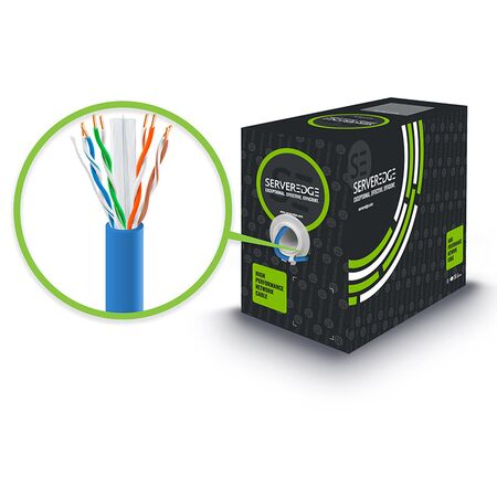 CAT6 Network Cable 305m | UTP Solid Copper | PVC Jacket | Blue | by SERVEREDGE