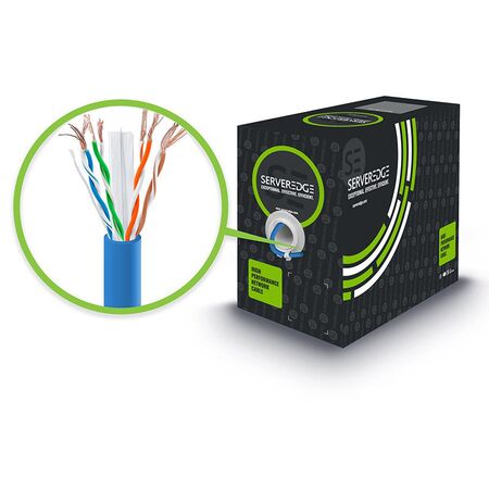 CAT6 Network Cable 305m | UTP Stranded 23AWG | PVC Jacket | Blue | by SERVEREDGE