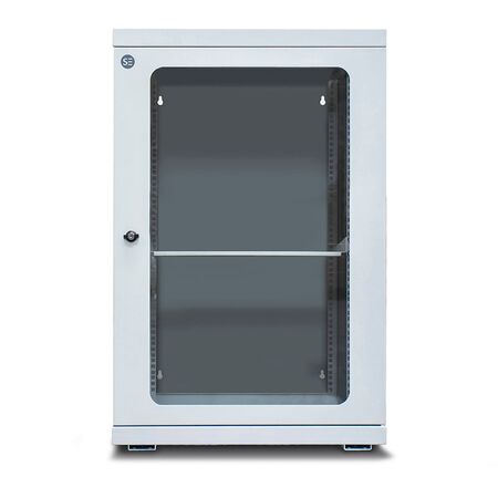 18RU Wall Mount Cabinet | Fully Assembled Hinged Frame | Steel Construction | Grey Finish | by SERVEREDGE
