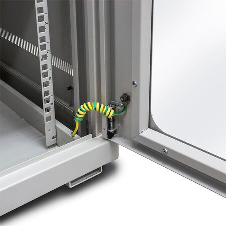 18RU Wall Mount Cabinet | Fully Assembled Hinged Frame | Steel Construction | Grey Finish | by SERVEREDGE