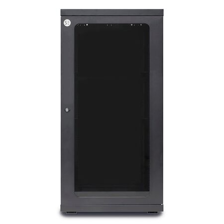 24RU Fully Assembled Wall Mount Cabinet | Locking Door & Adjustable Rails | Ideal for Limited Space | by SERVEREDGE