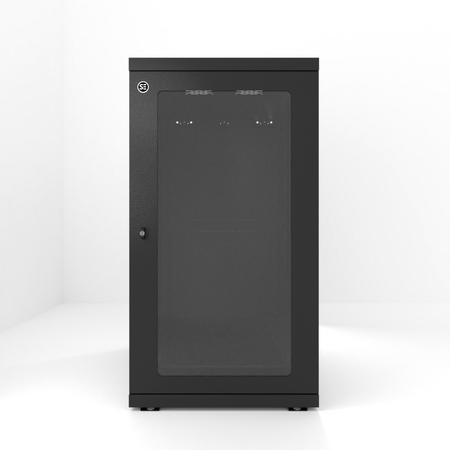 24RU Fully Assembled Wall Mount Cabinet | Locking Door & Adjustable Rails | Ideal for Limited Space | by SERVEREDGE