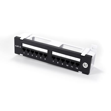 12 Port CAT6 Surface Mount Patch Panel | UTP | High-Speed Data Transmission | Durable Design | by SERVEREDGE