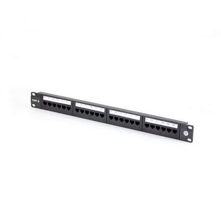 24 Port CAT6 Patch Panel | 1RU Rack Mountable | UTP Design | Includes Cable Management | by SERVEREDGE