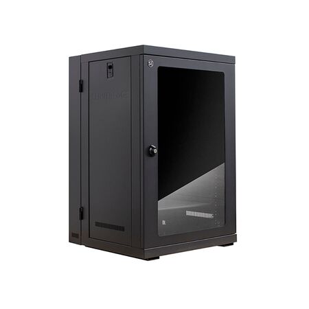 18RU Wall Mount Cabinet | Fully Assembled Hinged Frame | Space-Saving Design | by SERVEREDGE