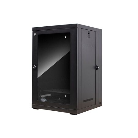 18RU Wall Mount Cabinet | Fully Assembled Hinged Frame | Space-Saving Design | by SERVEREDGE