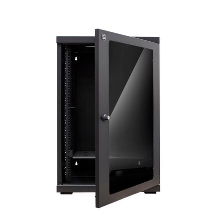 18RU Wall Mount Cabinet | Fully Assembled Hinged Frame | Space-Saving Design | by SERVEREDGE