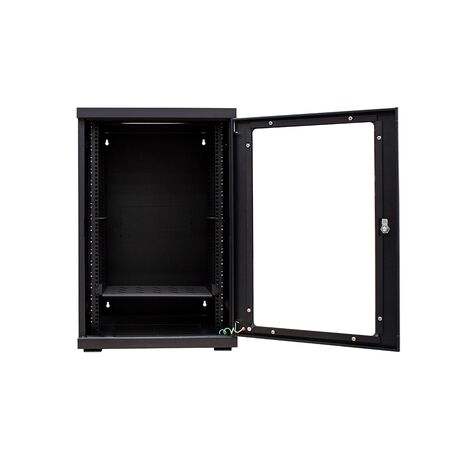 18RU Wall Mount Cabinet | Fully Assembled Hinged Frame | Space-Saving Design | by SERVEREDGE
