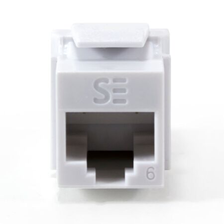 Serveredge Universal Cat6 UTP RJ45 Modular Keystone Jack | ISO/IEC Compliant | UL 94V-O Fire Rated | @Pack of 10 | by SERVEREDGE