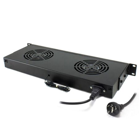 Serveredge 2 Way Fan Kit | 1RU Rack Mountable | Thermostat Included | Enhanced Airflow | by SERVEREDGE