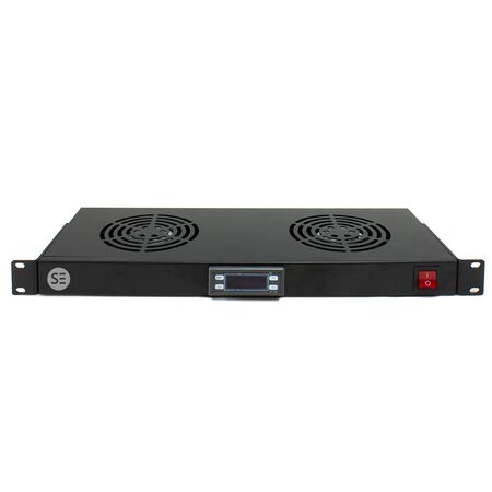 Serveredge 2 Way Fan Kit | 1RU Rack Mountable | Thermostat Included | Enhanced Airflow | by SERVEREDGE