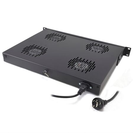 4 Way Fan Kit with Thermostat | 1RU Rack Mountable | Efficient Airflow | Automatic Temperature Control | by SERVEREDGE