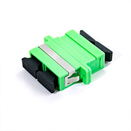 SCA/F to SCA/F Single Mode Duplex OS2 Fibre Adapter | Minimizes Light Loss | Durable Green Housing | by SERVEREDGE