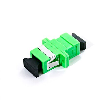 SCA/F to SCA/F Single Mode Simplex OS2 Fibre Adapter | Low Loss Connection | Durable Green Housing | by SERVEREDGE