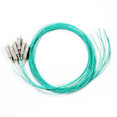 Serveredge SC Pigtail Multimode OM3 | 2M Length | 6 Fibres | Aqua Color | by SERVEREDGE