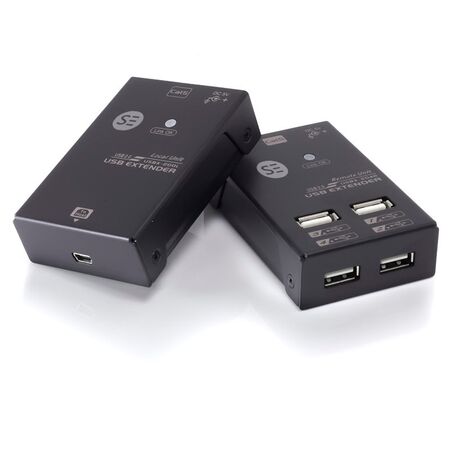 USB 2.0 4-Port Rangeboost Ethernet Extender | 50m Extension | Plug and Play | by SERVEREDGE