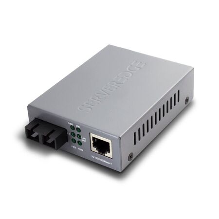 10/100/1000Base-TX to 1000Base-FX Multimode SC | 550m Fiber Distance | Auto-Negotiation & MDIX | by SERVEREDGE
