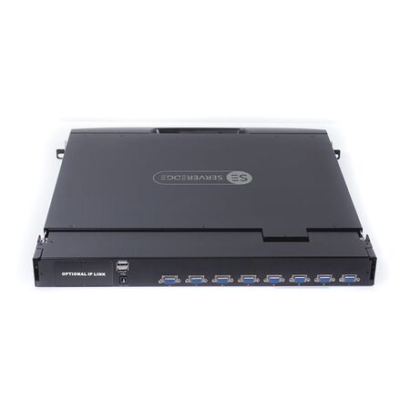 8-Port 19inch LCD KVM Switch | PS/2 & USB Support | Includes 8 Custom KVM Cables | by SERVEREDGE