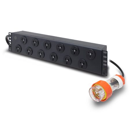 12 Port PDU | 32A Current Rating | Overload Protection | 2RU Horizontal Mount | by SERVEREDGE