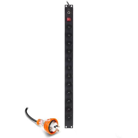 12 Port Vertical PDU | 3 Pin Australian GPO | Overload Protection | Space-Saving Design | by SERVEREDGE
