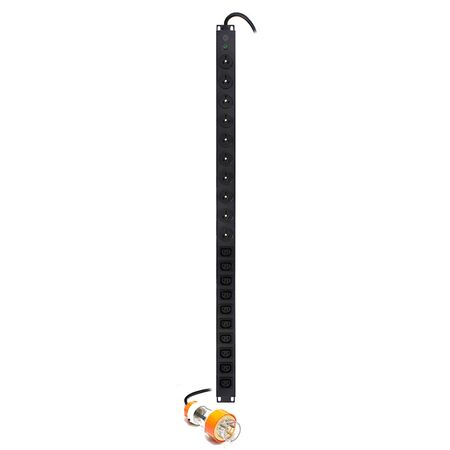 20 Port Vertical PDU | 10 AUS GPO & 10 IEC C13 Outputs | 20A, 240V | by SERVEREDGE