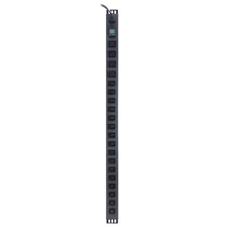 Vertical 20 Port PDU | 16 IEC C13 Outlets | Basic Metered Power Monitoring | by SERVEREDGE