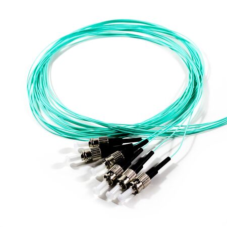 Serveredge ST Pigtail Multimode OM3 | 2 Meters Length | 6 Fibres | Aqua Jacket | by SERVEREDGE