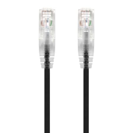 3m Black Ultra Slim Cat6 Network Cable | 28AWG | 50u Gold Plated Connectors | Flexible Design | by SERVEREDGE