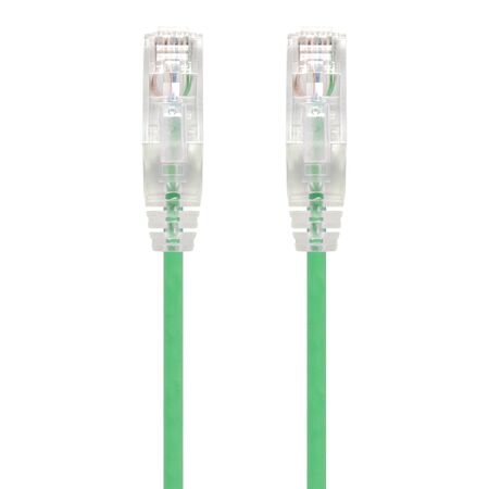 2m Green Ultra Slim Cat6 Network Cable | 28AWG | 50u Gold Plated Connectors | Flexible Design | by SERVEREDGE