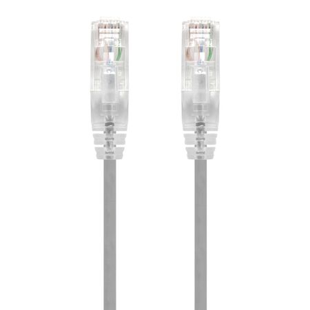 0.50m Grey Ultra Slim Cat6 Network Cable | 28AWG | 50u Gold Plated Connectors | Flexible Design | by SERVEREDGE