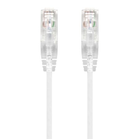 5m White Ultra Slim Cat6 Network Cable | 28AWG | 50u Gold Plated Connectors | Flexible Design | by SERVEREDGE