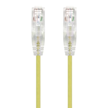2m Yellow Ultra Slim Cat6 Network Cable | UTP | 28AWG | 50u Gold Plated Connectors | by SERVEREDGE
