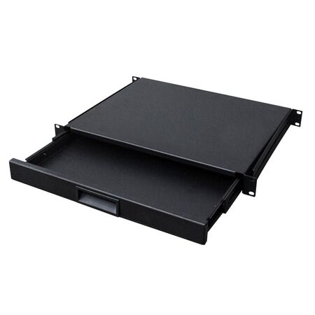 1RU Non Lockable Rack Mountable Drawer | Steel Construction | Powder Coated Finish | by SERVEREDGE