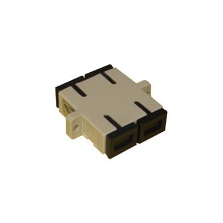 SC/F to SC/F Multi Mode Duplex OM1 Fibre Adapter | Beige Color | Low Insertion Loss | by SERVEREDGE