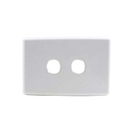 2 Gang Wall Plate | Clipsal Compatible | Durable White Finish | Easy Installation | by SERVEREDGE