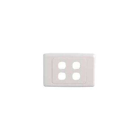 4 Gang Wall Plate | Clipsal Compatible | Durable White Finish | 4 Gang Configuration | by SERVEREDGE