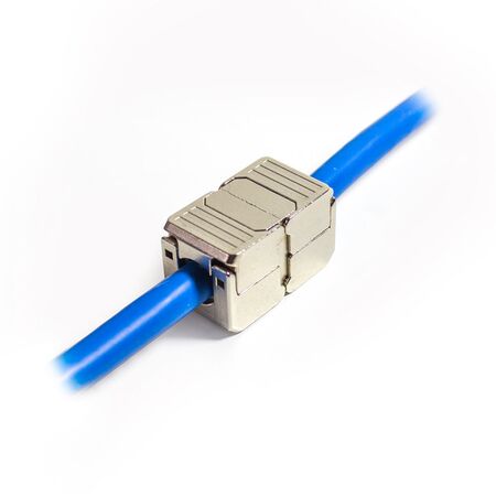 Cat6A Shielded In-Line Coupler | 10 Gbps Support | EMI Protection | by SERVEREDGE