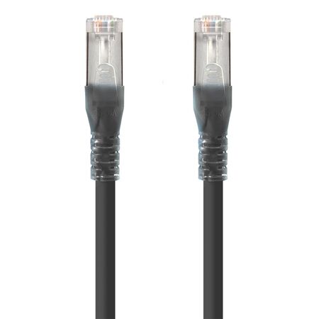 3m Black 10G Shielded CAT6A LSZH Network Cable | 500 MHz Bandwidth | Gold Plated RJ45 Connectors | Low Smoke Zero Halogen Jacket | by SERVEREDGE