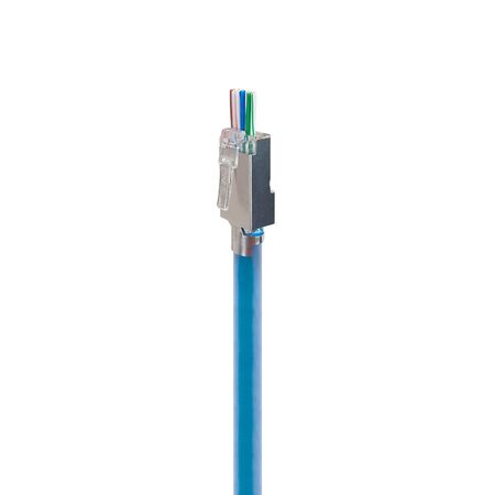 RJ45 Cat6A Shielded Pass Through Connector | Fast Termination | Pack of 10 | by SERVEREDGE
