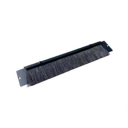 Serveredge Cable Entry Brush Plate | Black Powder-Coated | High Brush Density | Easy Installation | by SERVEREDGE