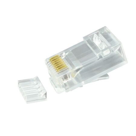 RJ45 Cat6 Unshielded Plug | Compatible with Solid & Stranded Cables | Clear Color | @Pack of 10 | by SERVEREDGE