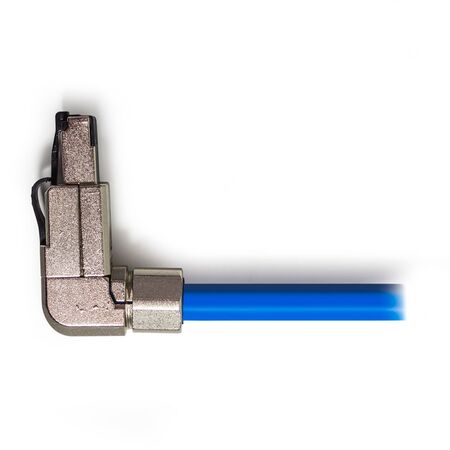 RJ45 Cat6A Shielded Angled Industrial Field Connector | 10 Gigabit Ethernet | EMI/RFI Protection | Durable Construction | by SERVEREDGE