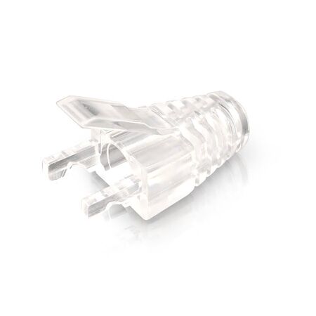 RJ45 Cat5E Clear Strain Relief Boot | Protects Connectors | Easy Installation | @Bag of 50 | by SERVEREDGE