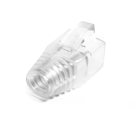 RJ45 Cat6A Clear Strain Relief Boot | 7mm OD | Protects Against Cable Bending | Bag of 10 | by SERVEREDGE